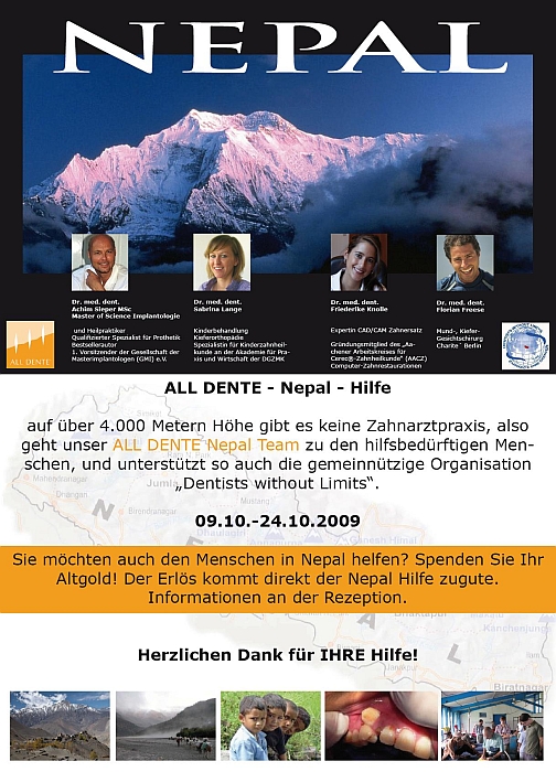 Nepal Hilfe ALL DENTE - Nepal - Hilfe - Dr. Sieper und Partner